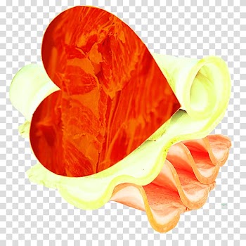 Heart shaped meat slice transparent background PNG clipart