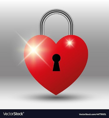 heart shaped padlock isolated on white