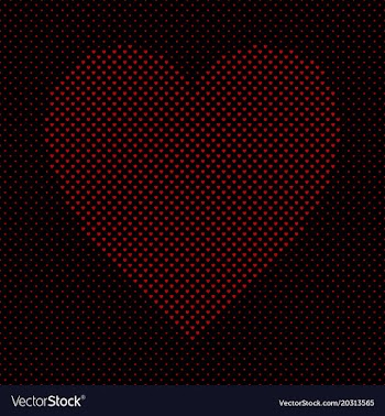 Heart shaped pattern background design from red vector image