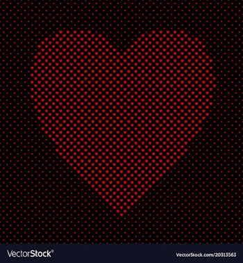 Heart shaped pattern background graphic from red vector image