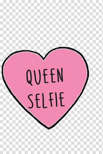Heart-shaped queen selfie illustration transparent background PNG clipart