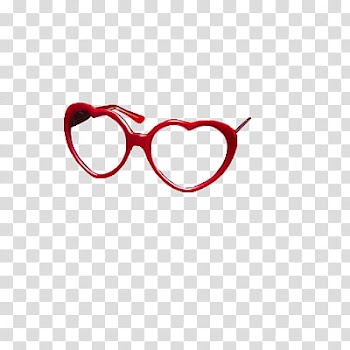 , heart-shaped red eyeglasses transparent background PNG clipart