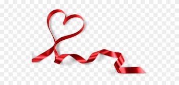 Heart-shaped Red Ribbon - Red Ribbon