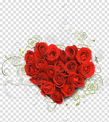 Heart-shaped red rose bouquet, Flower bouquet Rose Heart , Red Heart Bouquet of Roses transparent background PNG clipart