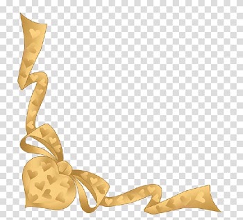 , Heart-shaped ribbon tie border transparent background PNG clipart