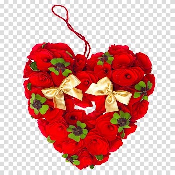 , Heart-shaped Roses transparent background PNG clipart