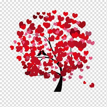 Heart-shaped tree transparent background PNG clipart