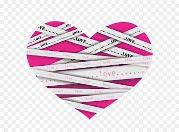 Heart-shaped vector material ruler 