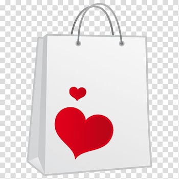 Heart shopping bag font, Shoppingbag transparent background PNG clipart