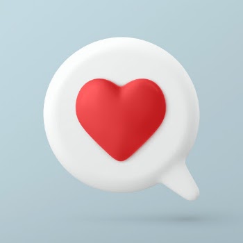 Heart speech bubble, 3D social | Free Photo - rawpixel