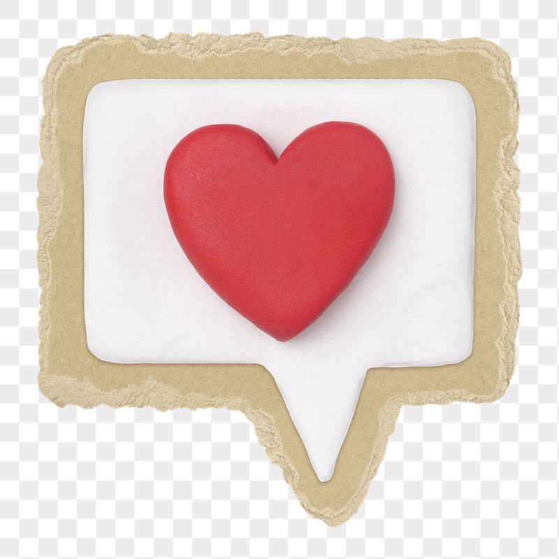 Heart speech bubble png sticker, | Free PNG - rawpixel