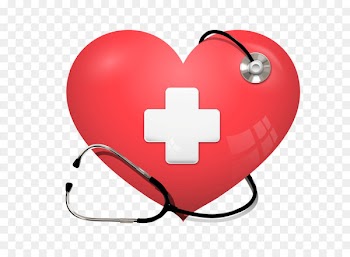 Heart Stethoscope Health Care Cardiology - Red hearts texture Medical stethoscope 
