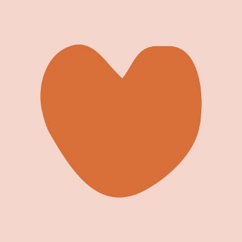 Heart sticker, orange shape doodle | Free Vector - rawpixel