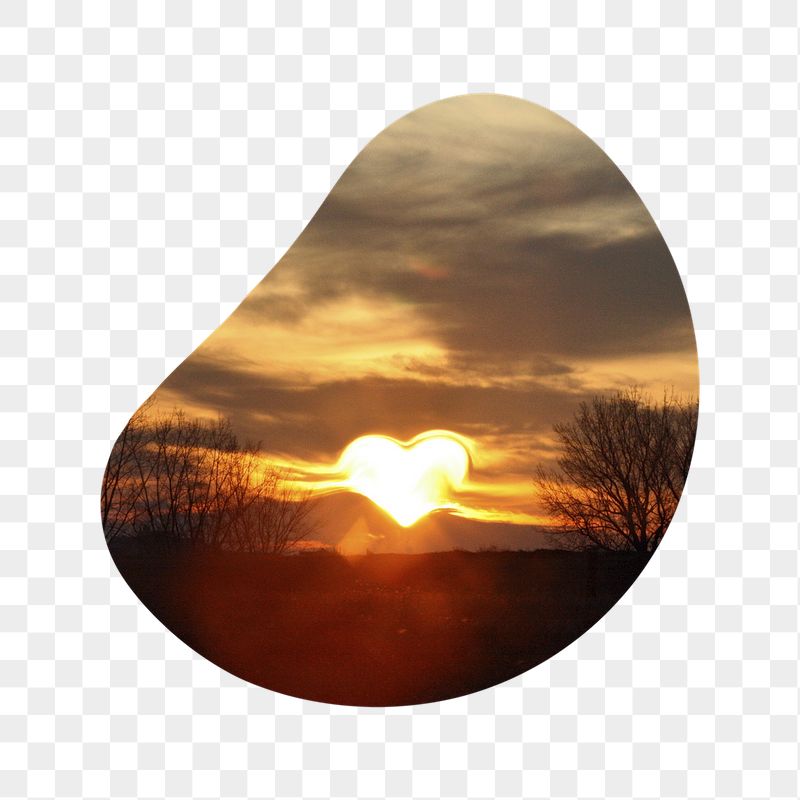 Heart sunset png sky badge | Free PNG - rawpixel