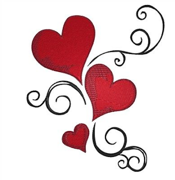 Heart Swirl Embroidery Design | Things | Stencils, Drawings ...