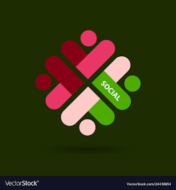 Heart symbol valentines day ribbon logotype vector image