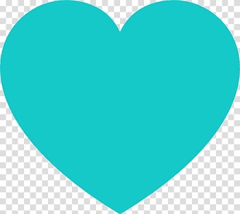 Heart Teal , Teal Heart transparent background PNG clipart