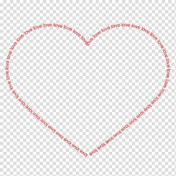 Heart text, red heart illustration transparent background PNG clipart