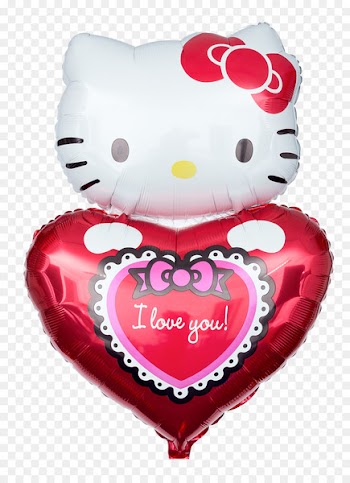 Heart Toy balloon Love Hello Kitty You Are My Sunshine - i love you 