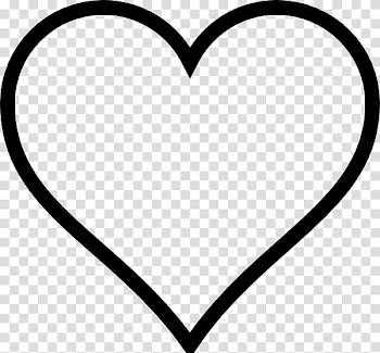 Heart Valentine's Day Black and white , heart transparent background PNG clipart