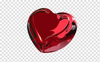 Heart Valentine's Day Desktop , Red glass heart transparent background PNG clipart