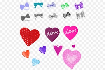 Heart Valentine's Day Font Pink M Design M - web page 
