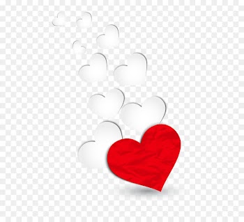 Heart Valentine's Day Red - Red and White Hearts Decoration PNG Clipart Picture 
