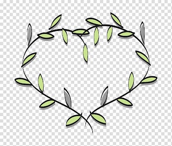 Heart Valentine\'s Day Shape , Leaves heart-shaped decorative material transparent background PNG clipart