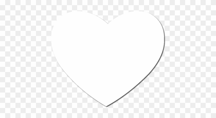 Heart Valentine Shaped Mousepad - Heart Icon Png White