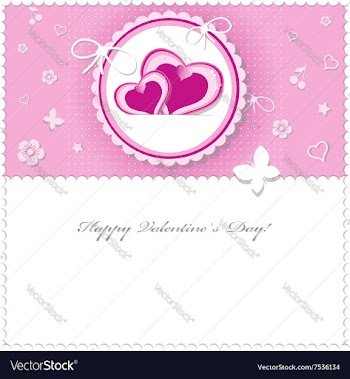 Heart Valentines Day background or card vector image
