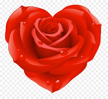 Heart Valentines Day Rose Clip art - Red Rose Heart 