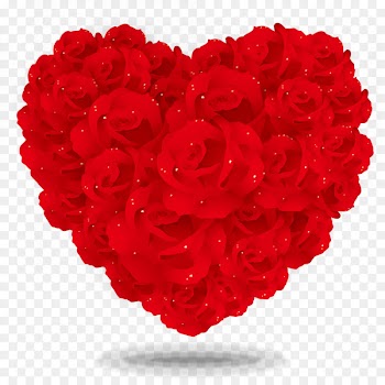 Heart Valentines Day Rose Illustration - Heart Rose illustration 