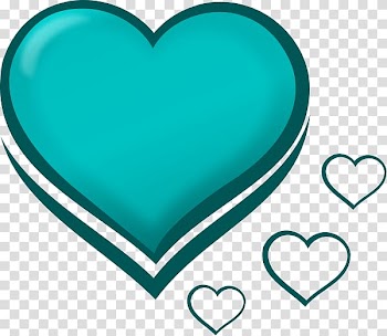 Heart Valentines Day , Teal Heart transparent background PNG clipart