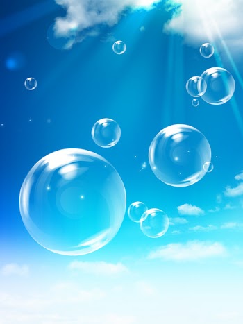 Heart Wallpaper - Transparent bubbles sun clouds psd 
