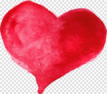 Heart Watercolor painting, water color transparent background PNG clipart