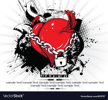 Heart with 3d arrows vector image