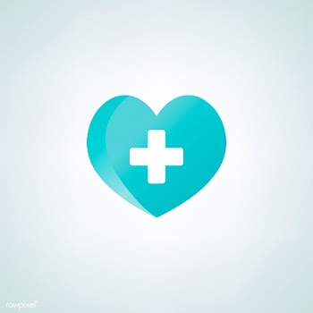 Heart with a red cross symbol vector | Free stock vector - 516082