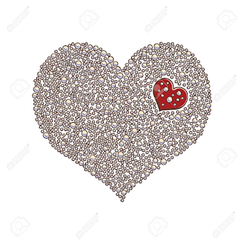 Heart With Abstract Ornament Heart Design Element Background ...