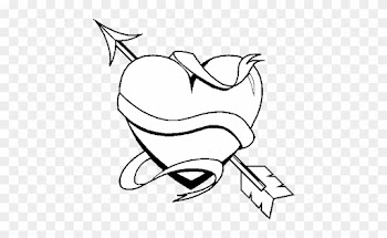 Heart With Arrow - Coloring Pages For Teens Girls