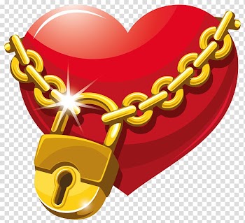 Heart with chain lock illustration, Heart Lock Symbol , Locked Heart transparent background PNG clipart