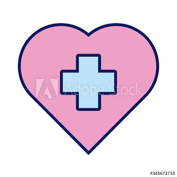 heart with cross solidarity line and fill style