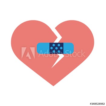 heart with cure band flat style icon