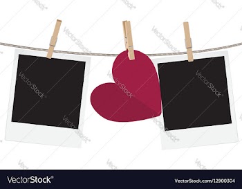 Heart with Film Frame on Rope4 vector image