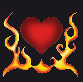 Heart with flames color by pinno on DeviantArt