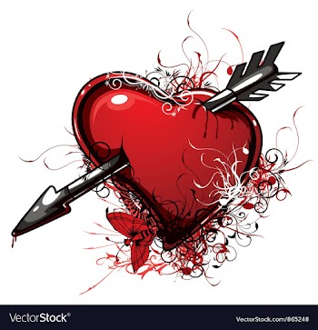 Heart with floral vector image