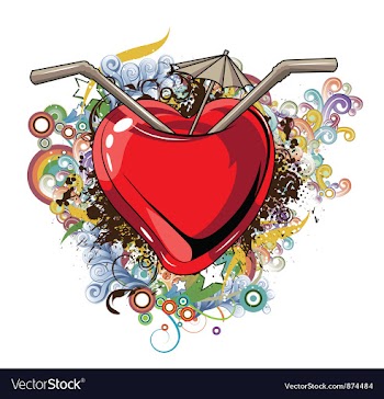 Heart with floral vector image