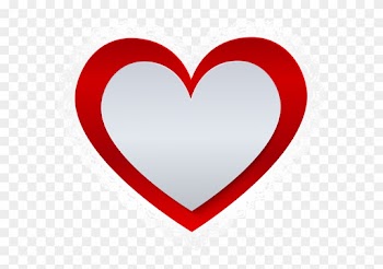 Heart With Lace Border Png Clip Art - Red Heart Outline Clipart
