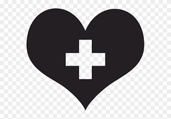 Heart With Medical Plus Sign - Vet Symbol