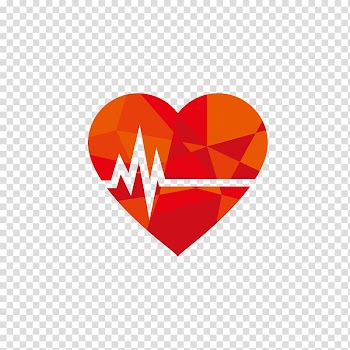 Heart with monitoring illustration, Geometric solid heart line transparent background PNG clipart