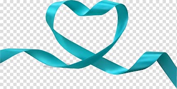 Heart With Ribbon , Hand-painted blue ribbon transparent background PNG clipart